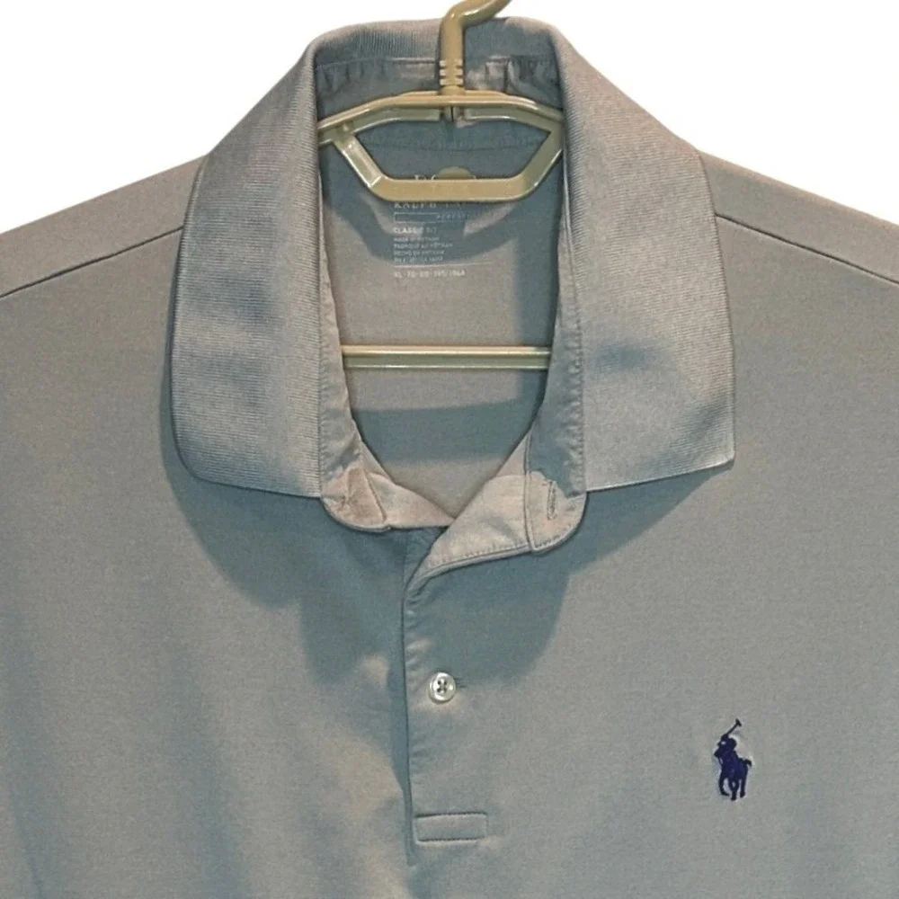 Polo Ralph Lauren Performance Polo XL Mens Gray Classic Fit Stretch Short Sleeve